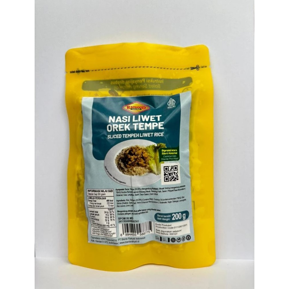 Nasi Liwet Orek Tempe EatGood 200 g